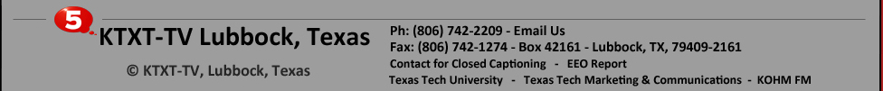 KTXT-TV Channel 5 Contact Information